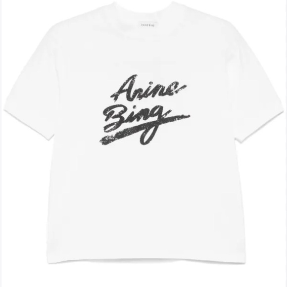 NEW NWT Anine Bing Jaylin Signature T-shirt - Picture 1 of 4